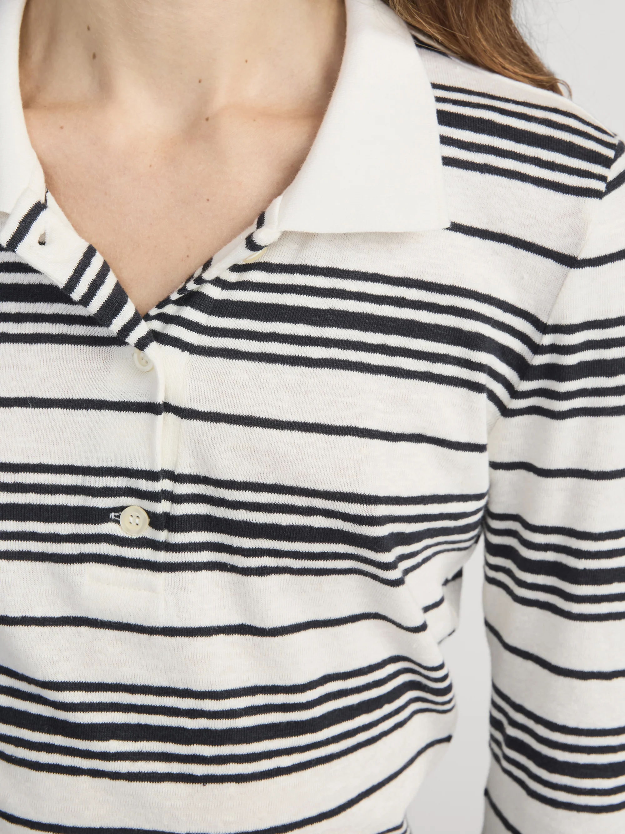 The Striped Polo -- Cream - Image 5