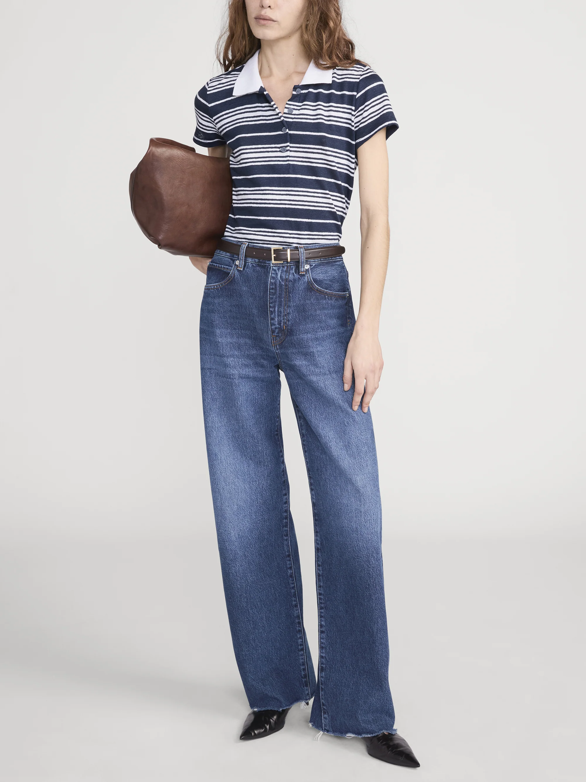 The Striped Polo -- Navy Multi - Image 2