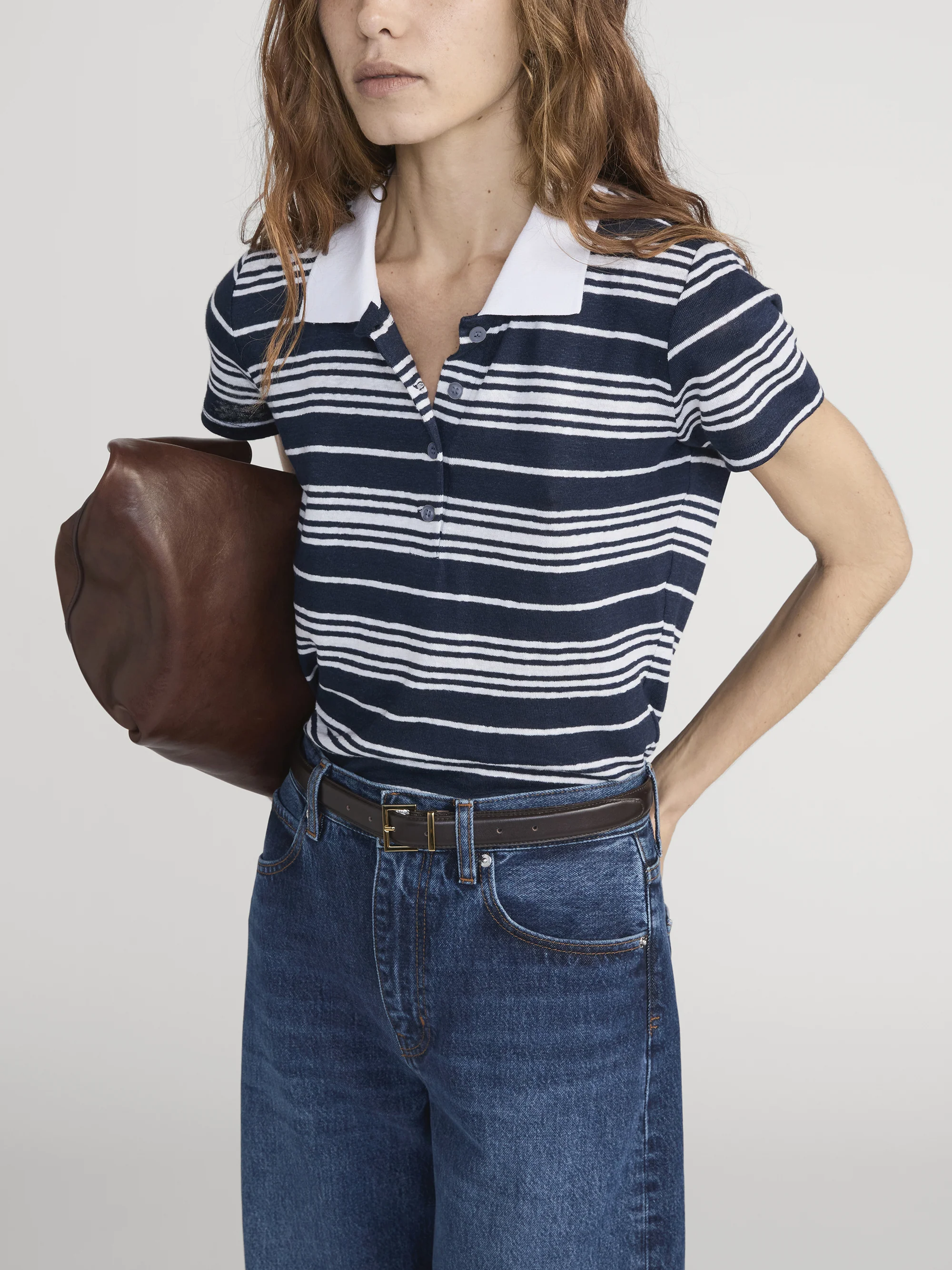 The Striped Polo -- Navy Multi - Image 4