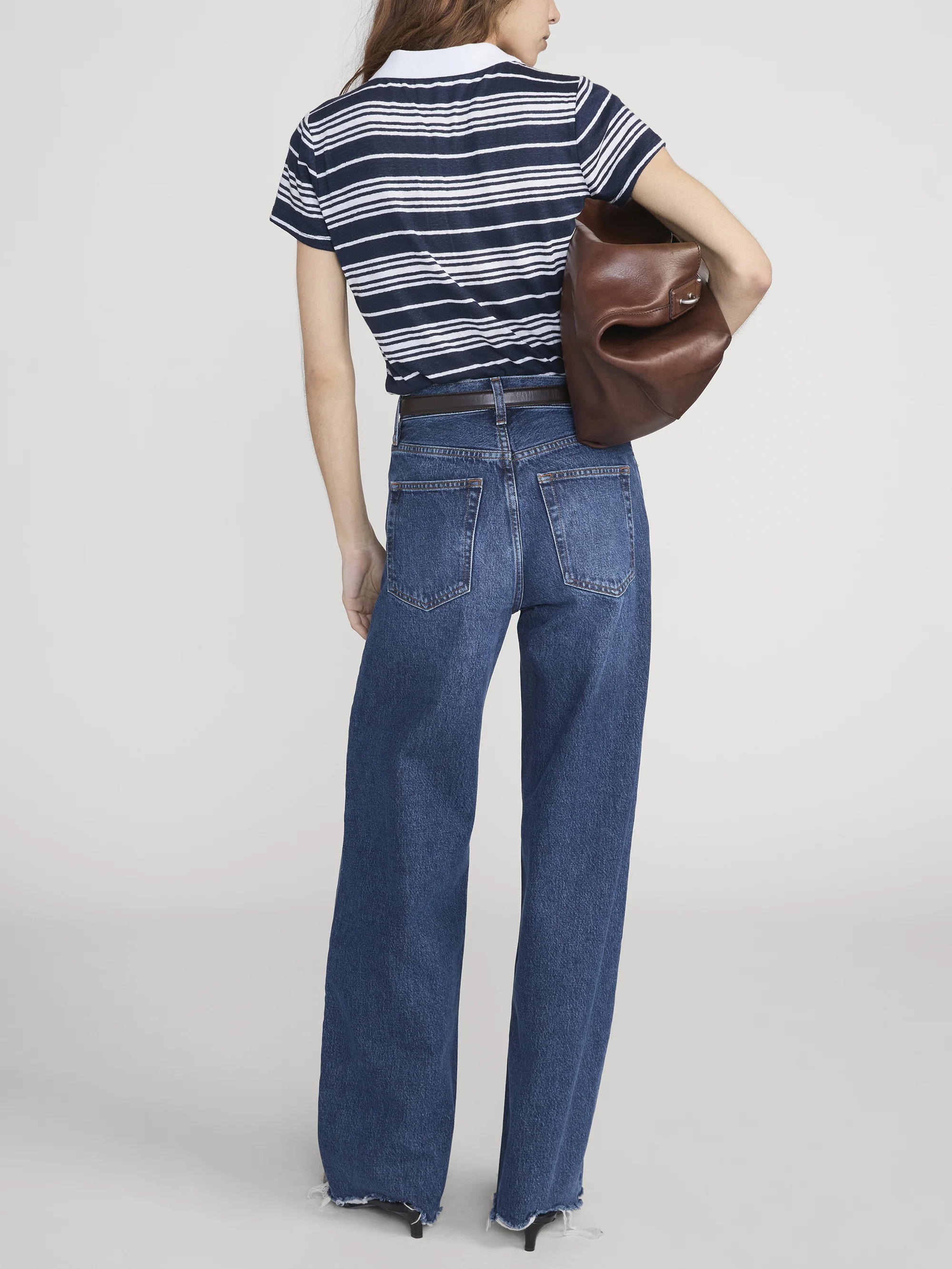 The Striped Polo -- Navy Multi - Image 6
