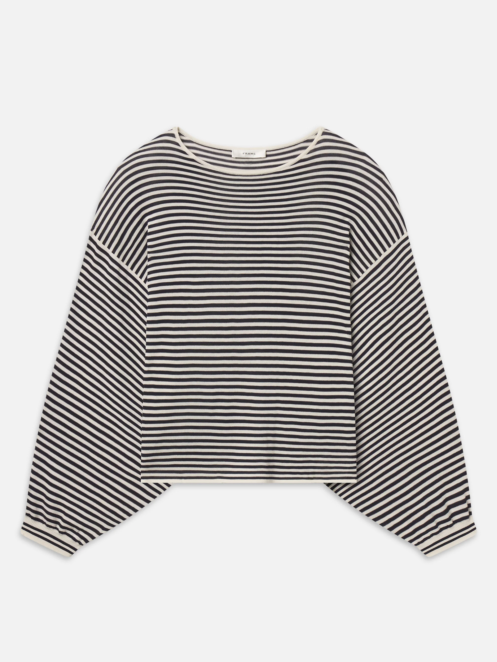 The Striped Slouchy Sweater -- Cream Multi