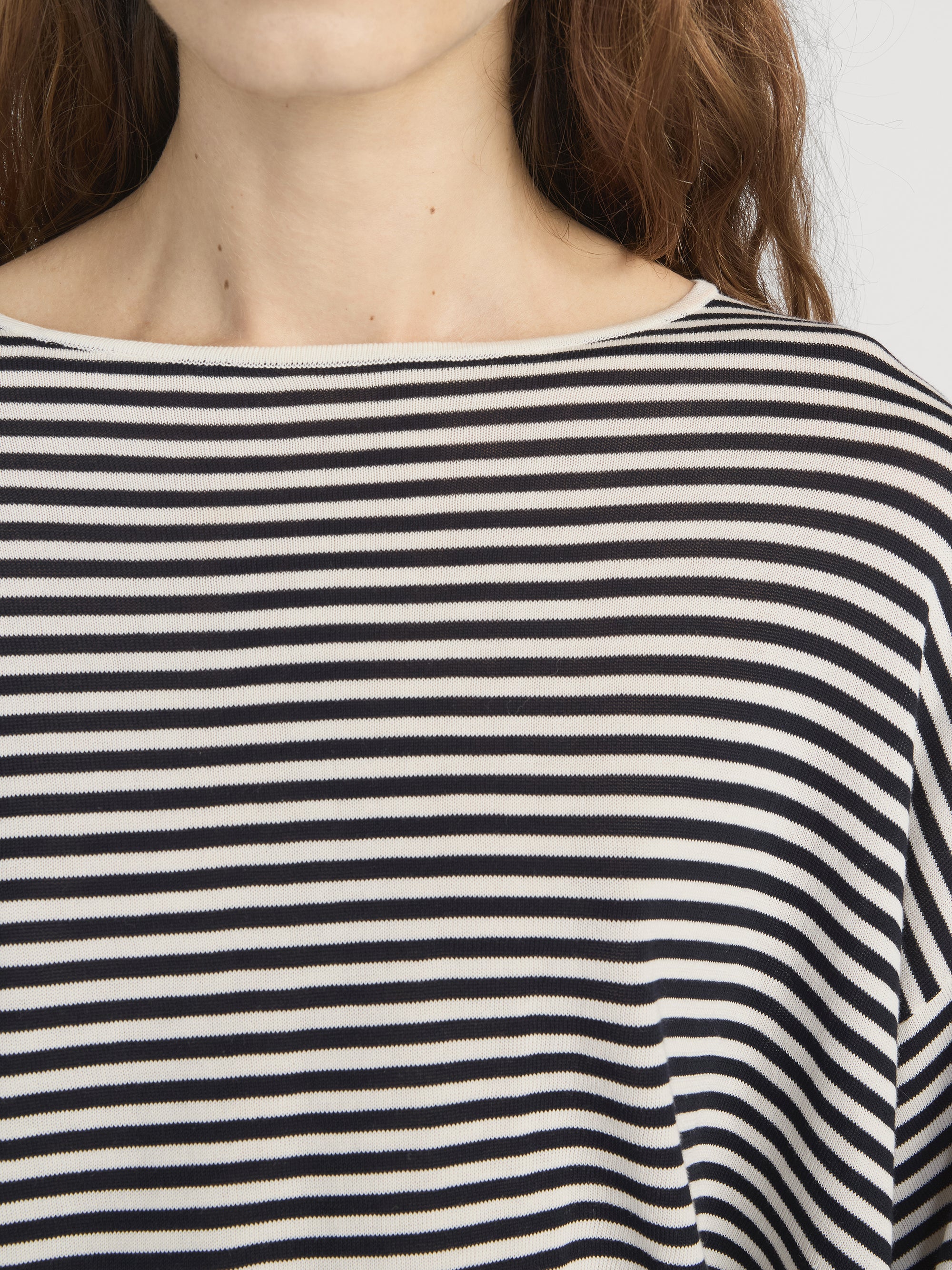 The Striped Slouchy Sweater -- Cream Multi - Image 5