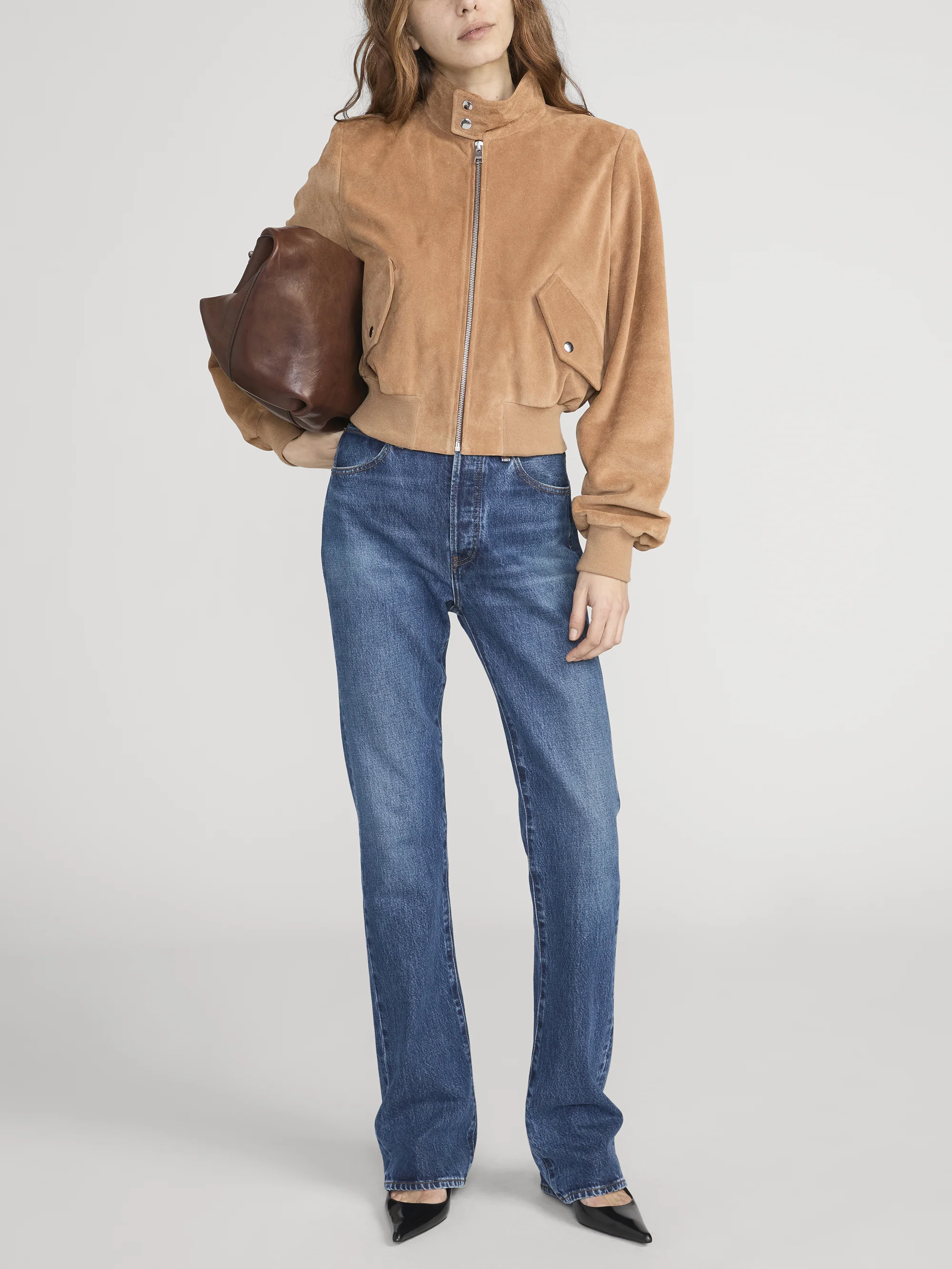 The Suede Harrington Jacket -- Light Camel - Image 2