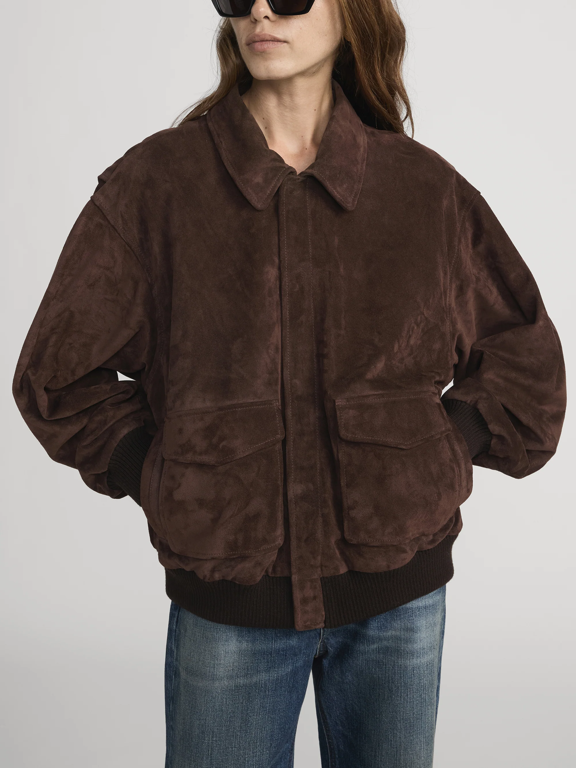 The Suede Oversized Jacket -- Americano - Image 3