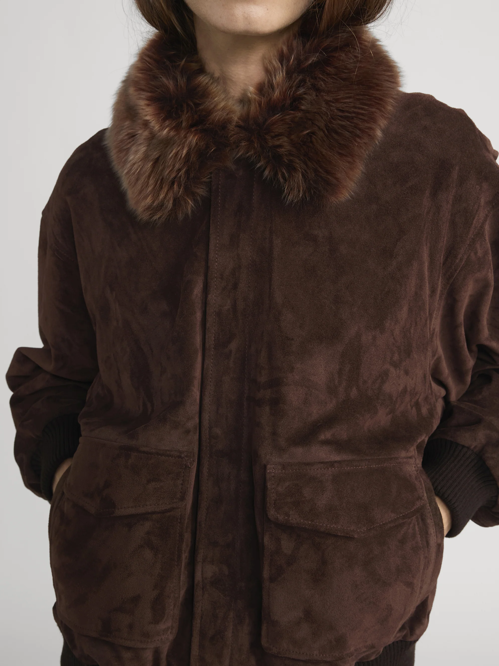 The Suede Oversized Jacket -- Americano - Image 4