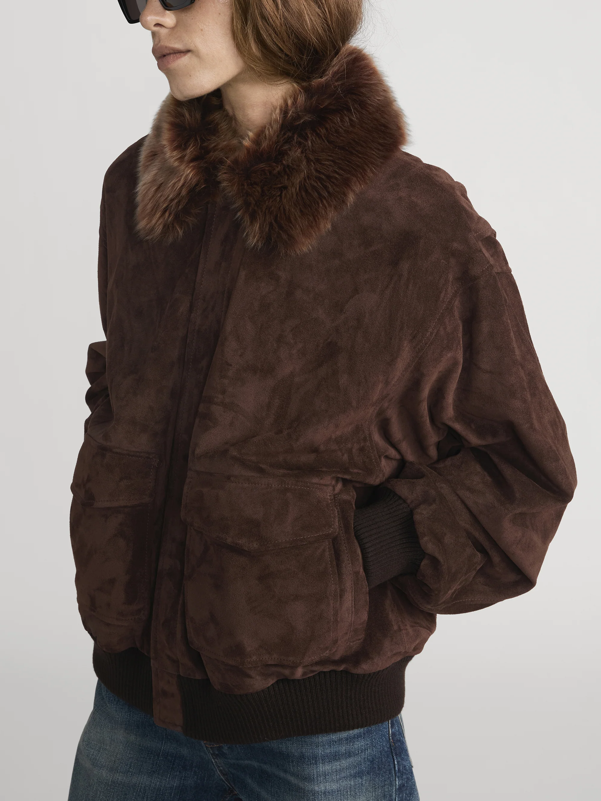 The Suede Oversized Jacket -- Americano - Image 5