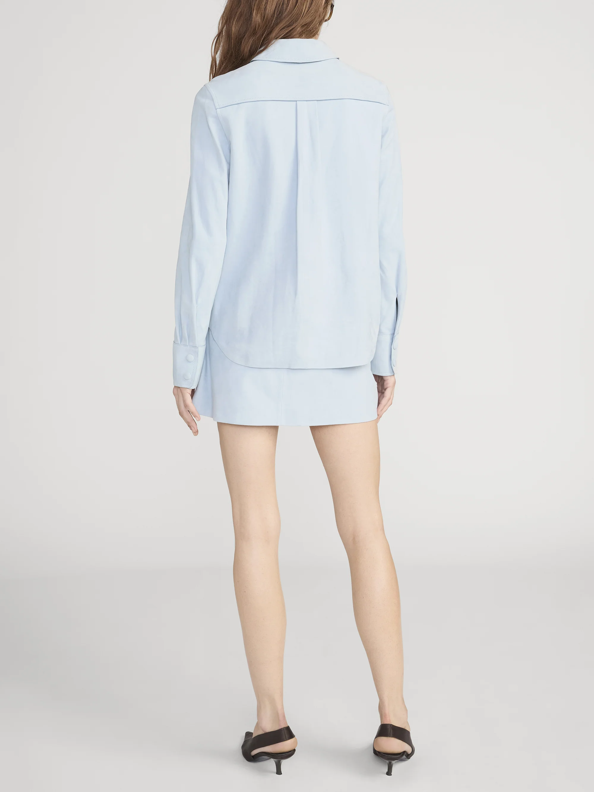 The Suede Slim Shirt -- Sky Blue - Image 6