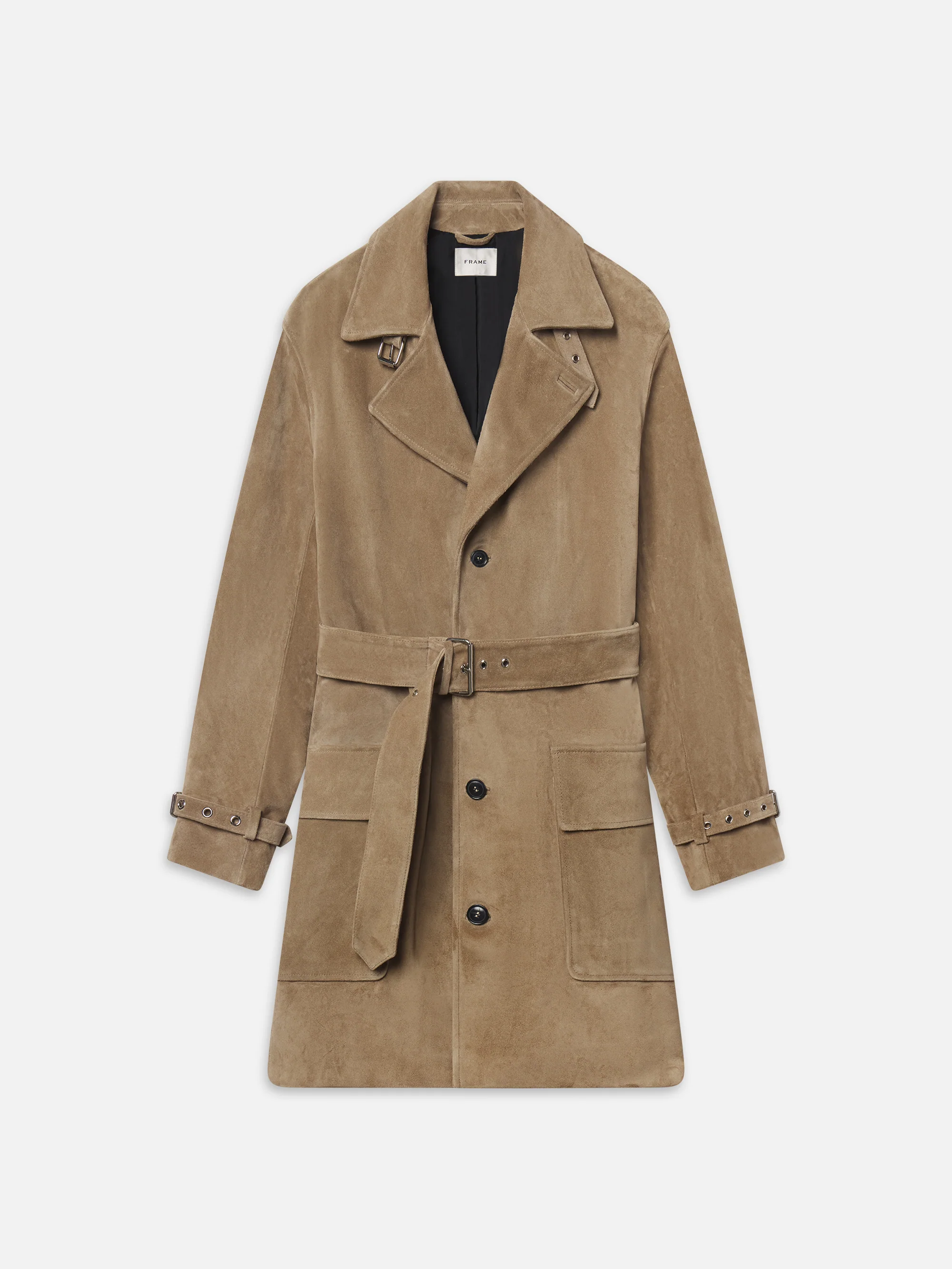 The Suede Trench Jacket -- Light Camel