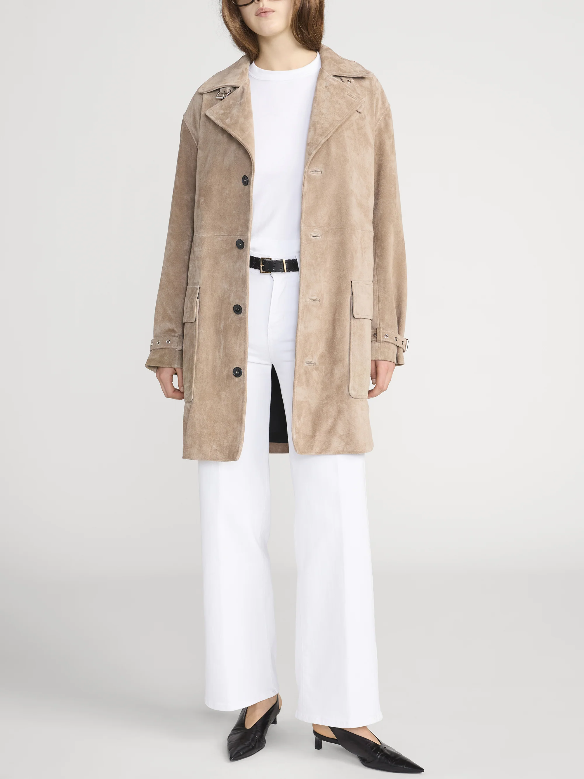 The Suede Trench Jacket -- Light Camel - Image 2