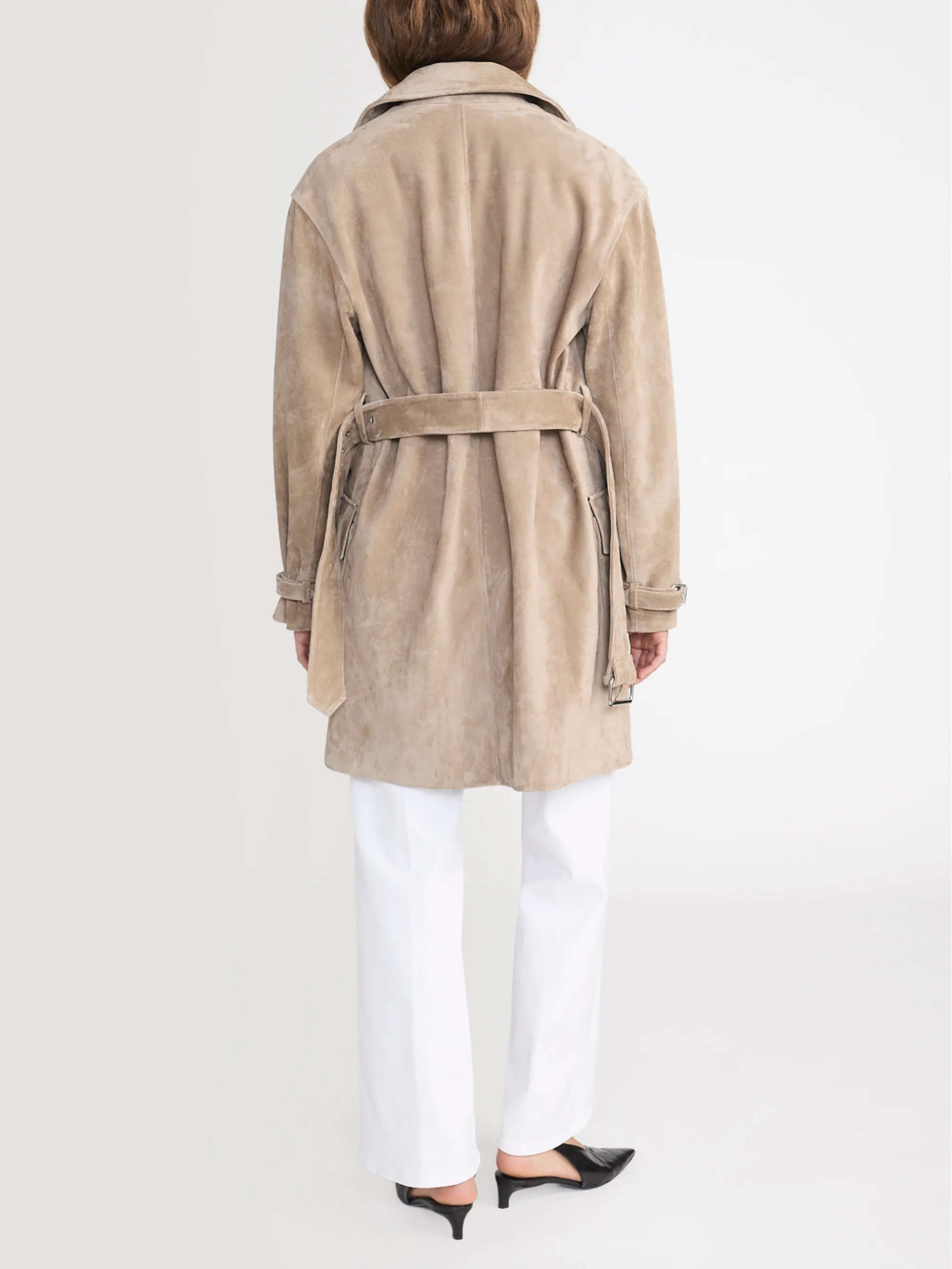 The Suede Trench Jacket -- Light Camel - Image 4