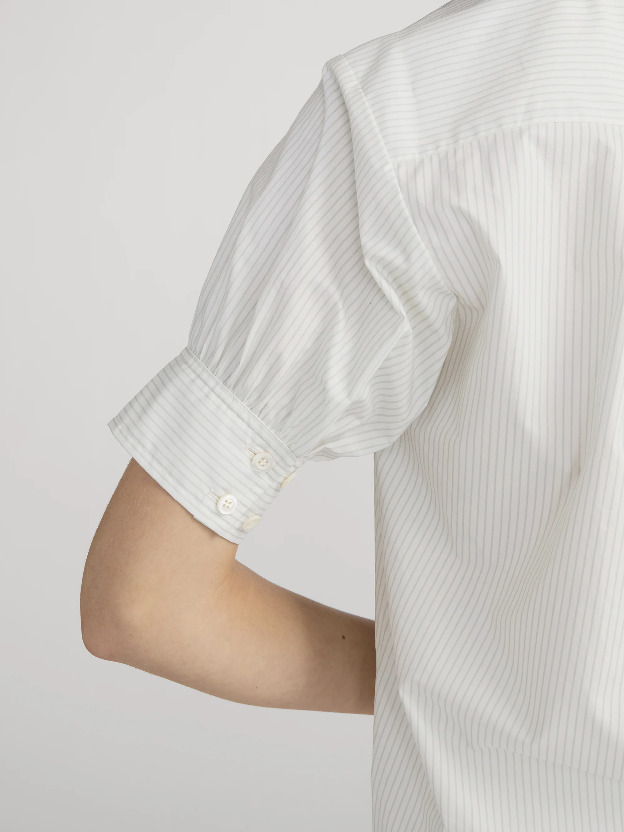 The V-Neck Popover Top -- Cream Multi - Image 5
