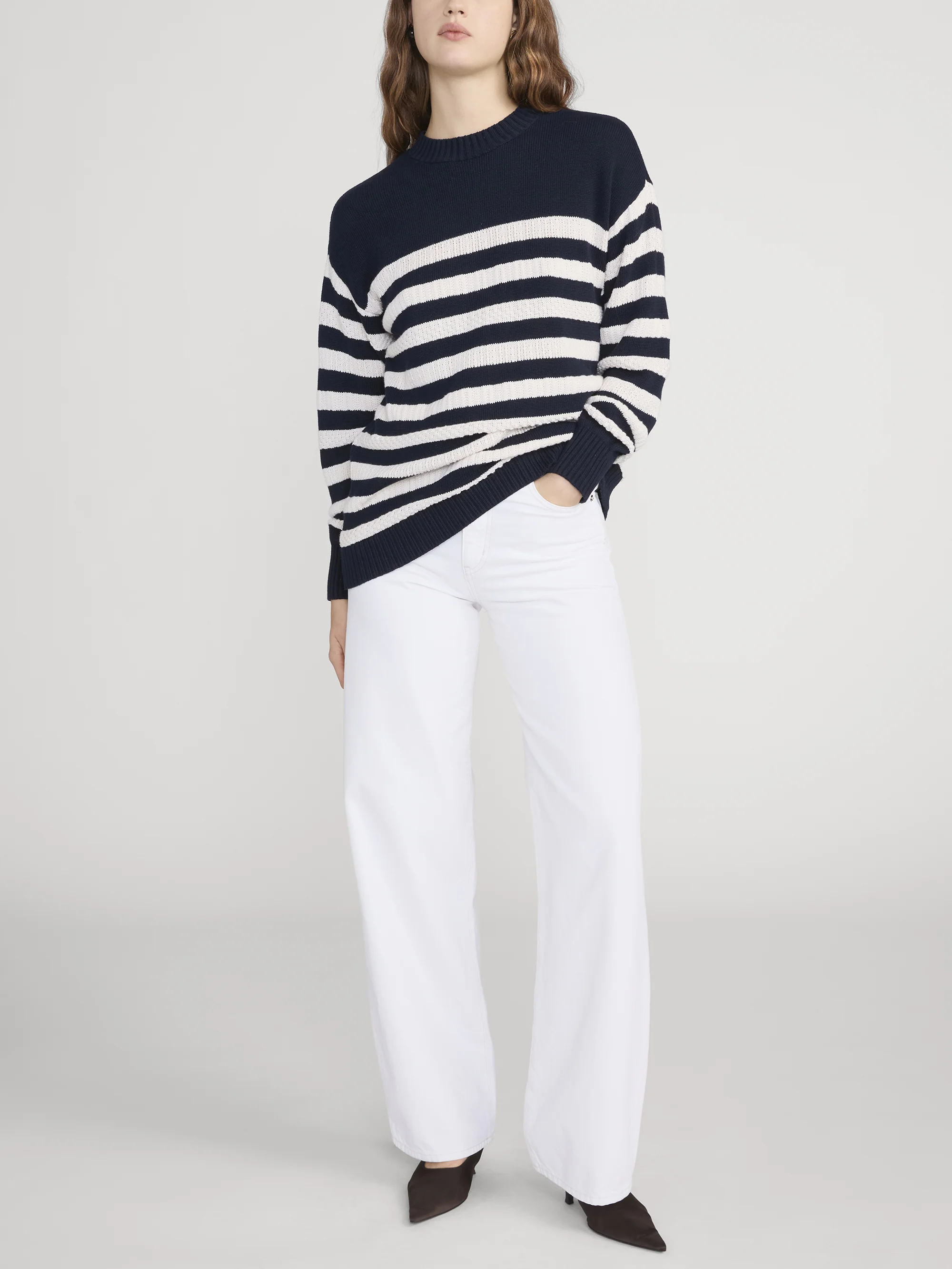 The Variation Stripe Crew -- Navy Multi - Image 2