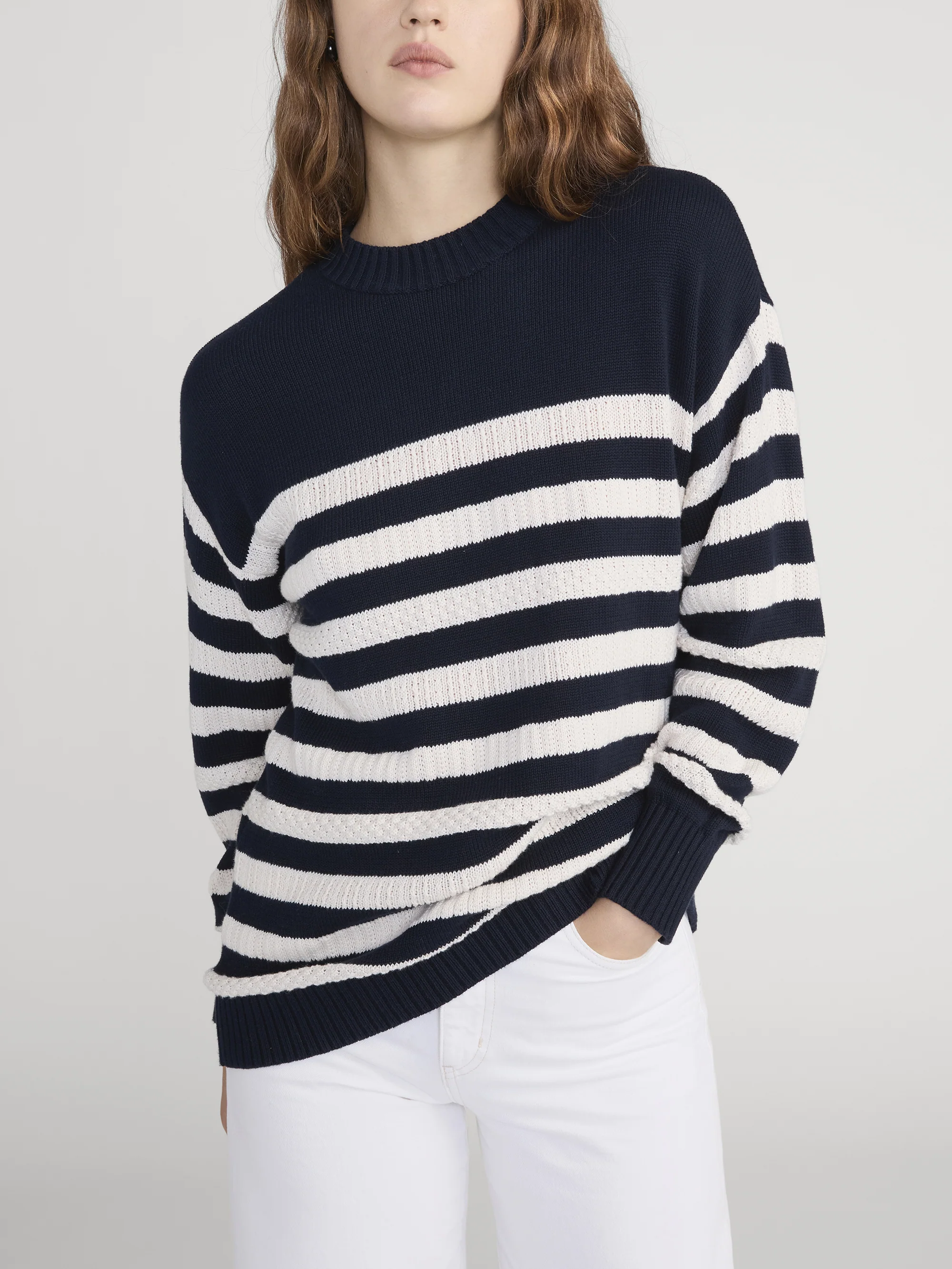 The Variation Stripe Crew -- Navy Multi - Image 3