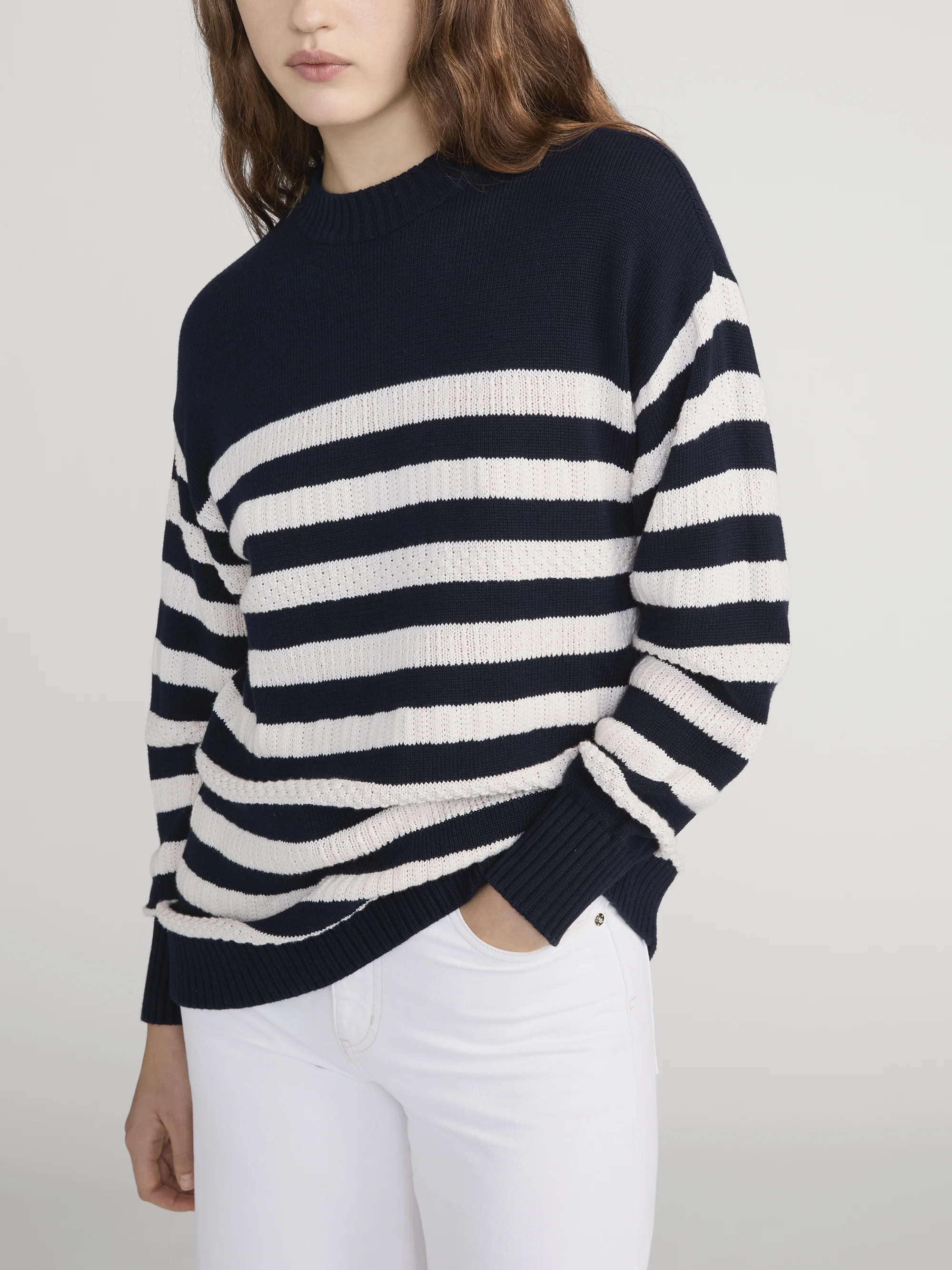 The Variation Stripe Crew -- Navy Multi - Image 4