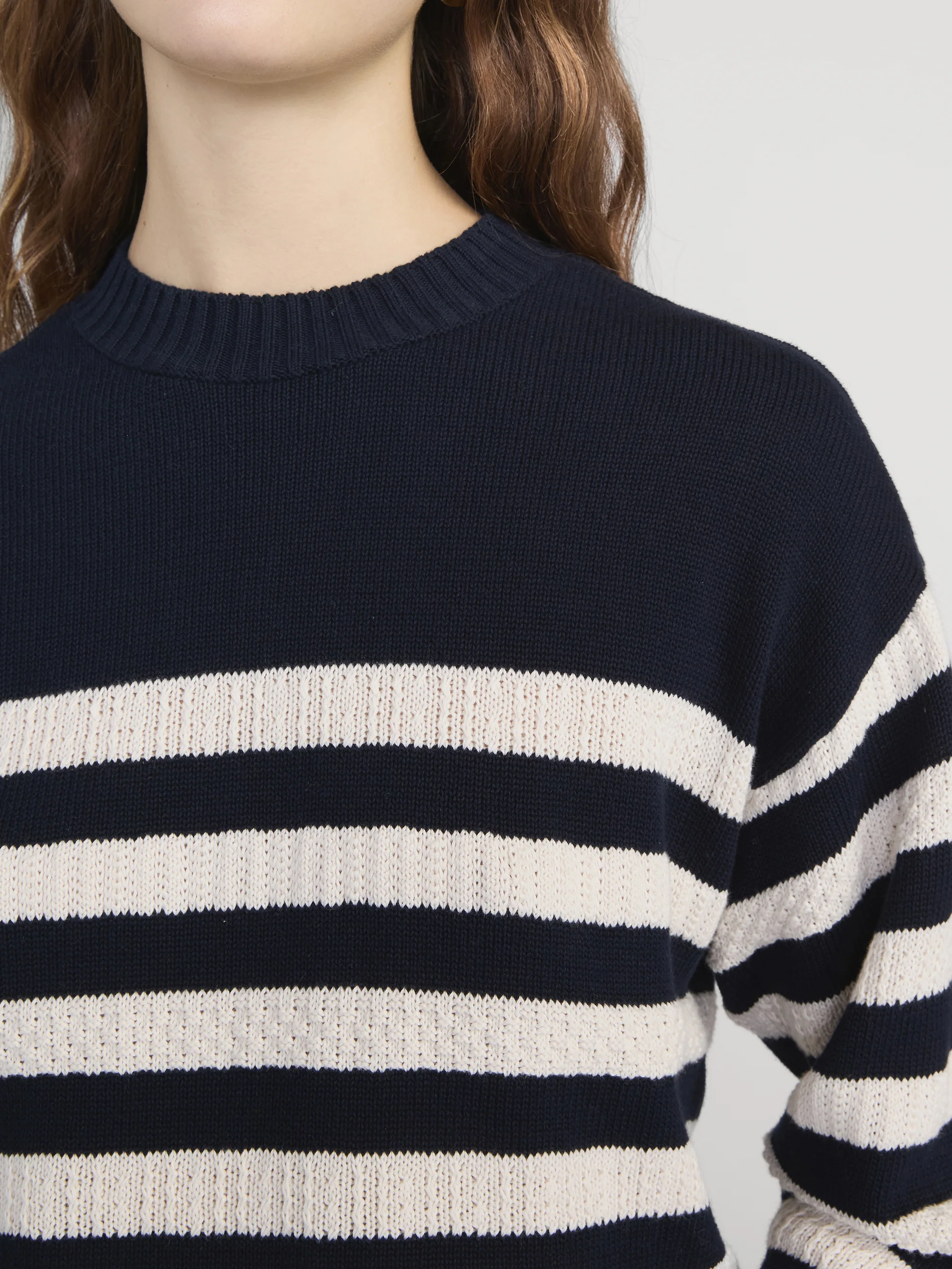 The Variation Stripe Crew -- Navy Multi - Image 5
