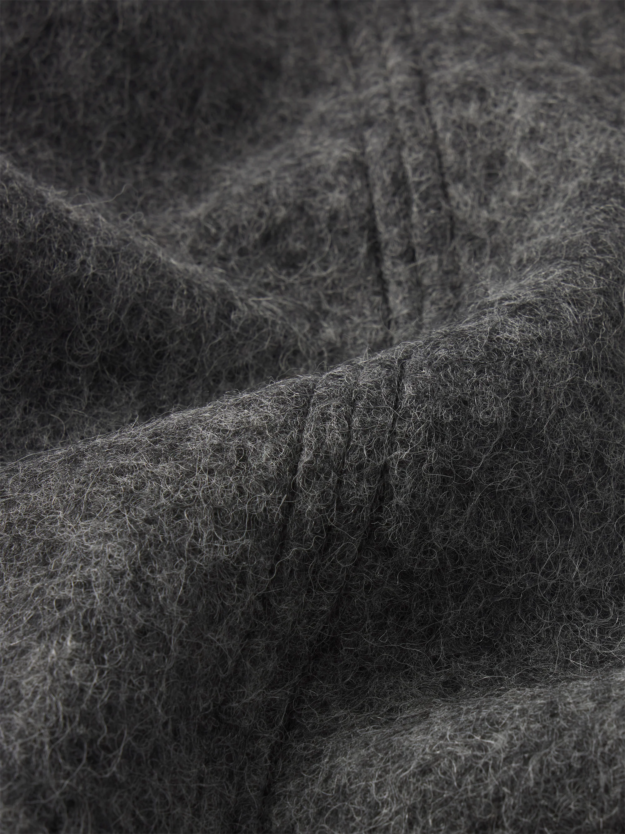 The Wool Cropped Jacket -- Dark Heather Grey - Image 6