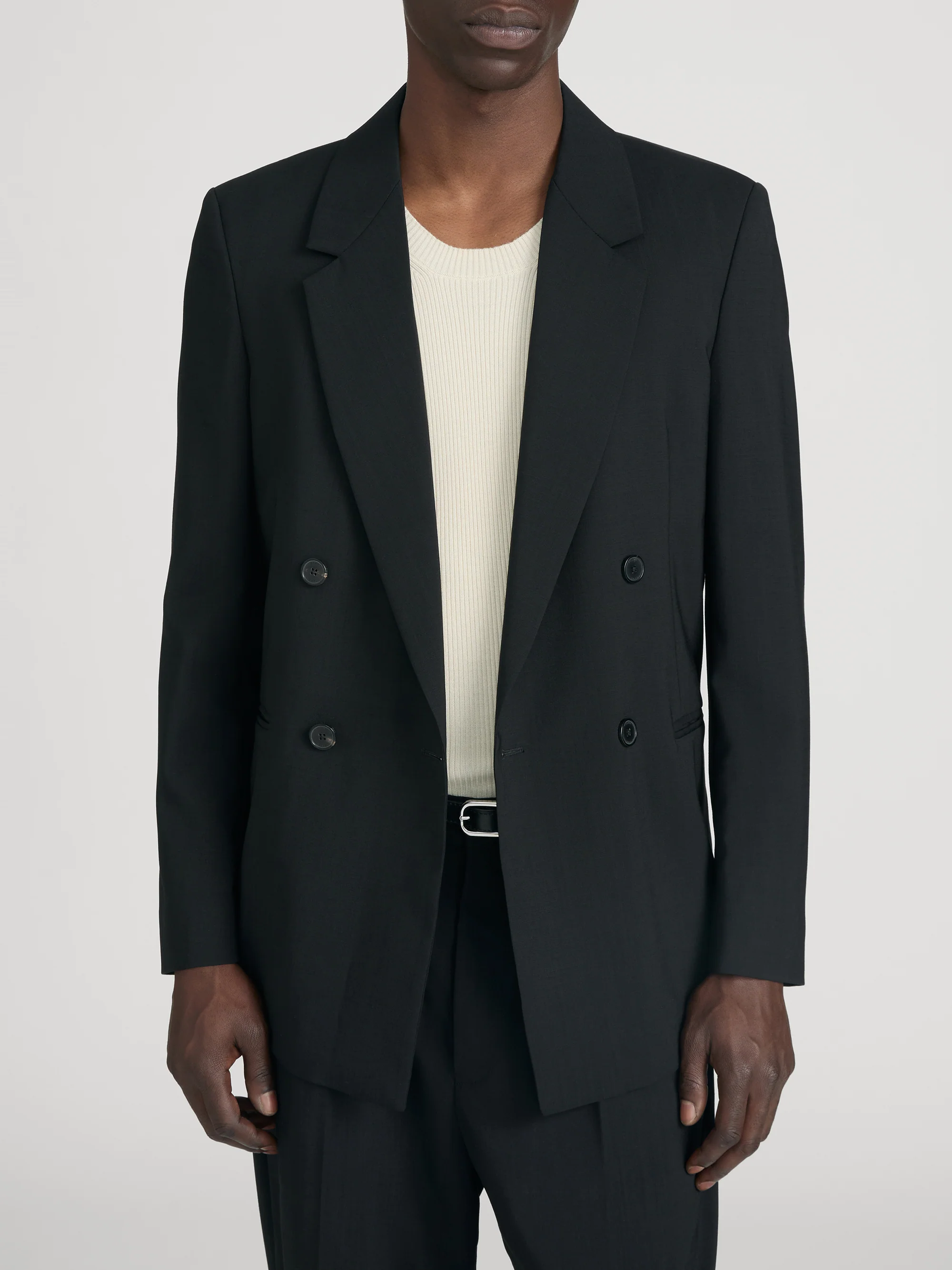 Tropical Wool Unlined Blazer -- Black - Image 3
