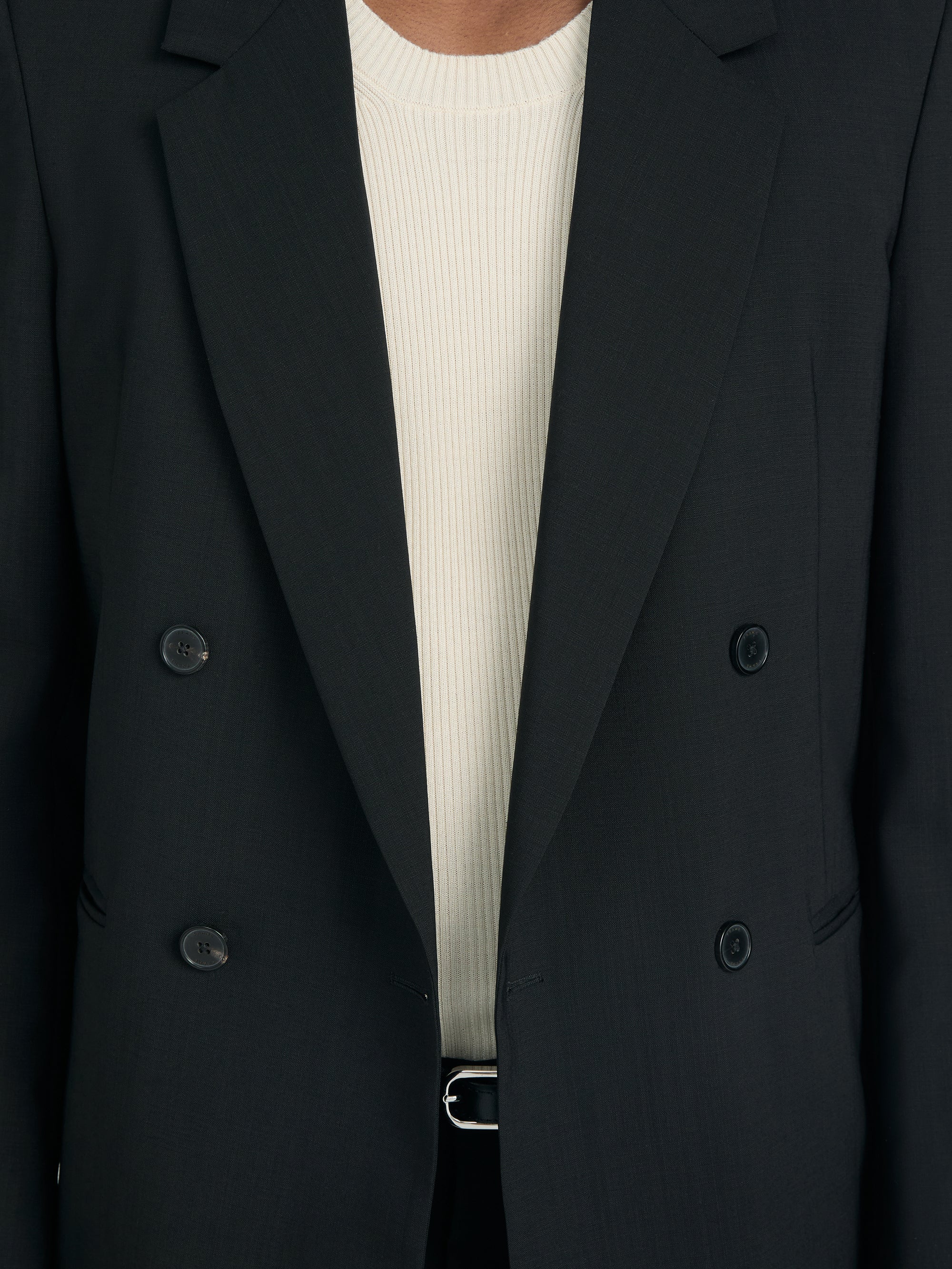 Tropical Wool Unlined Blazer -- Black - Image 5