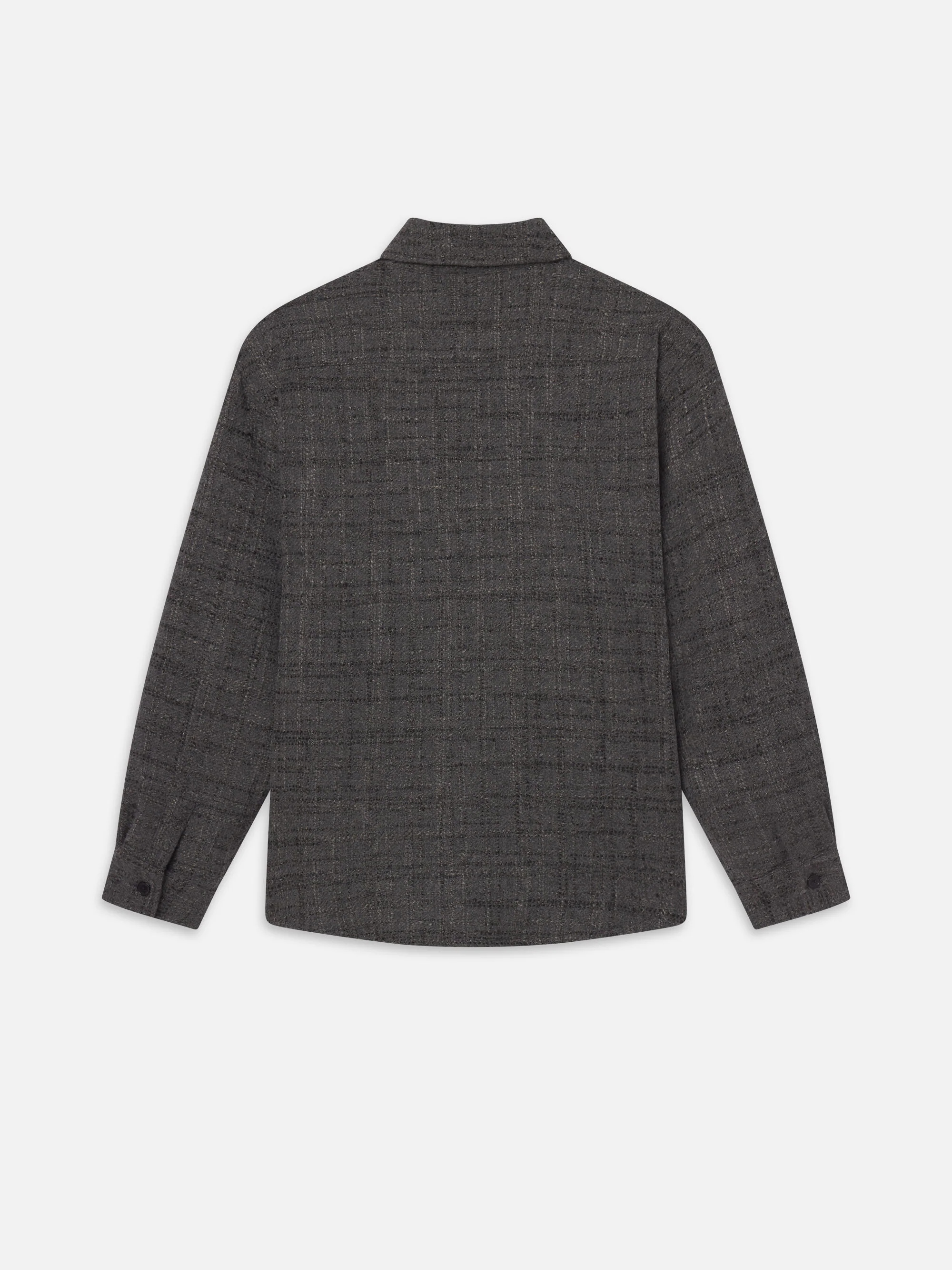 Tweed Overshirt -- Grey Melange - Image 3