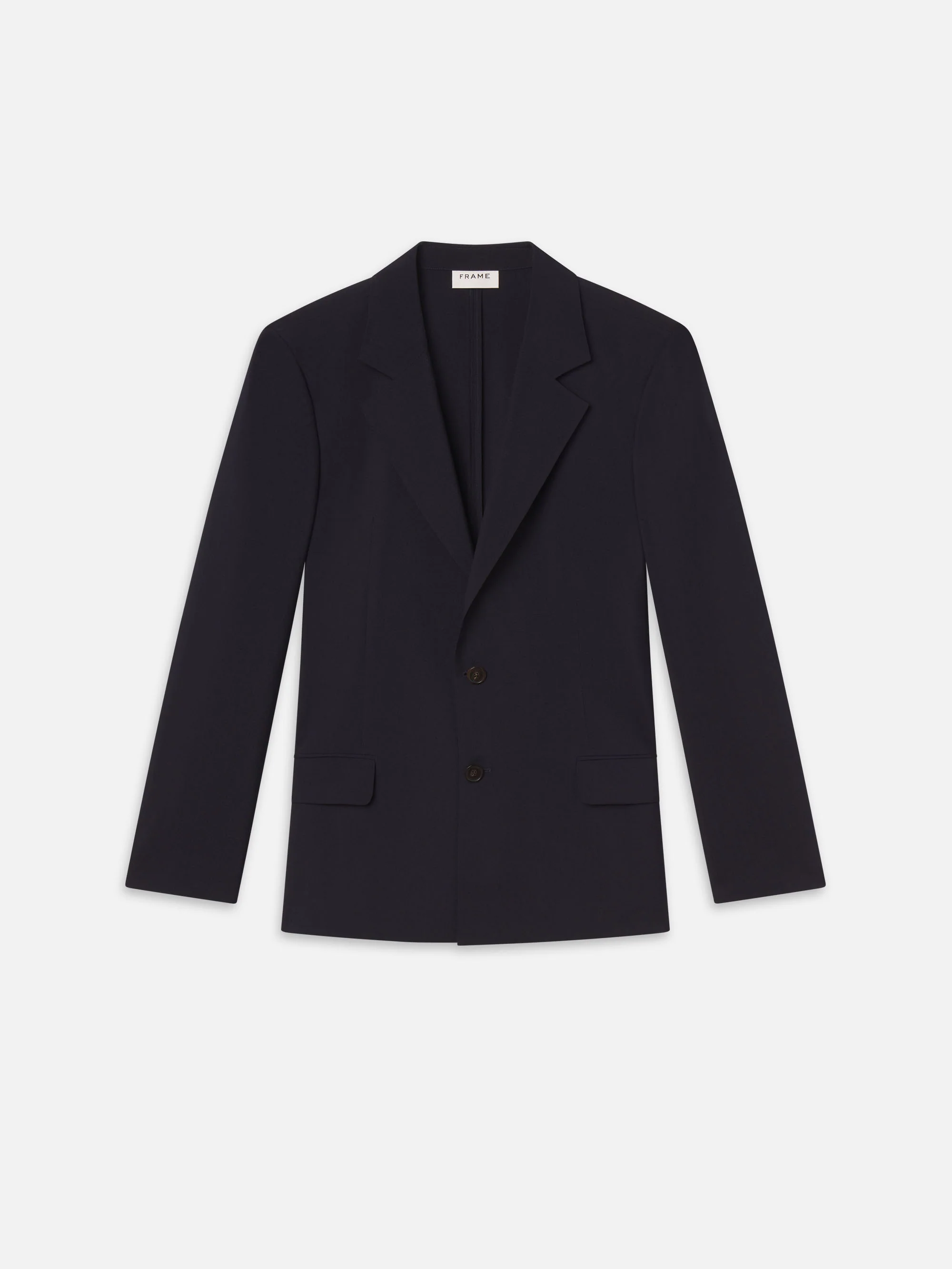 Unlined Wool Blazer -- Dark Navy