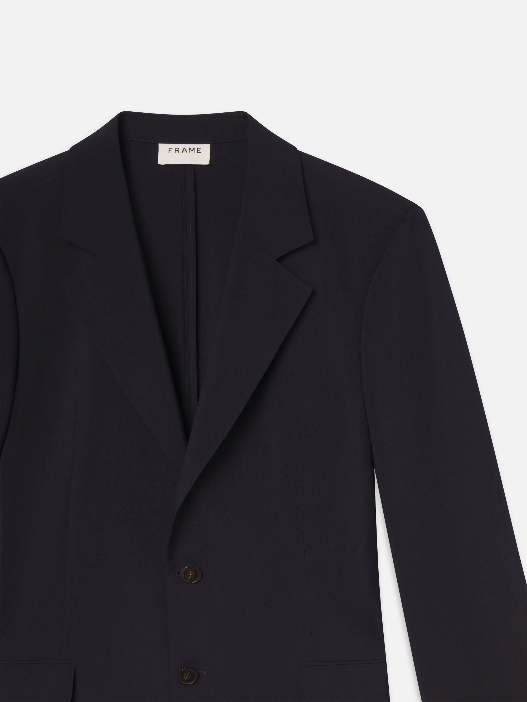 Unlined Wool Blazer -- Dark Navy - Image 2