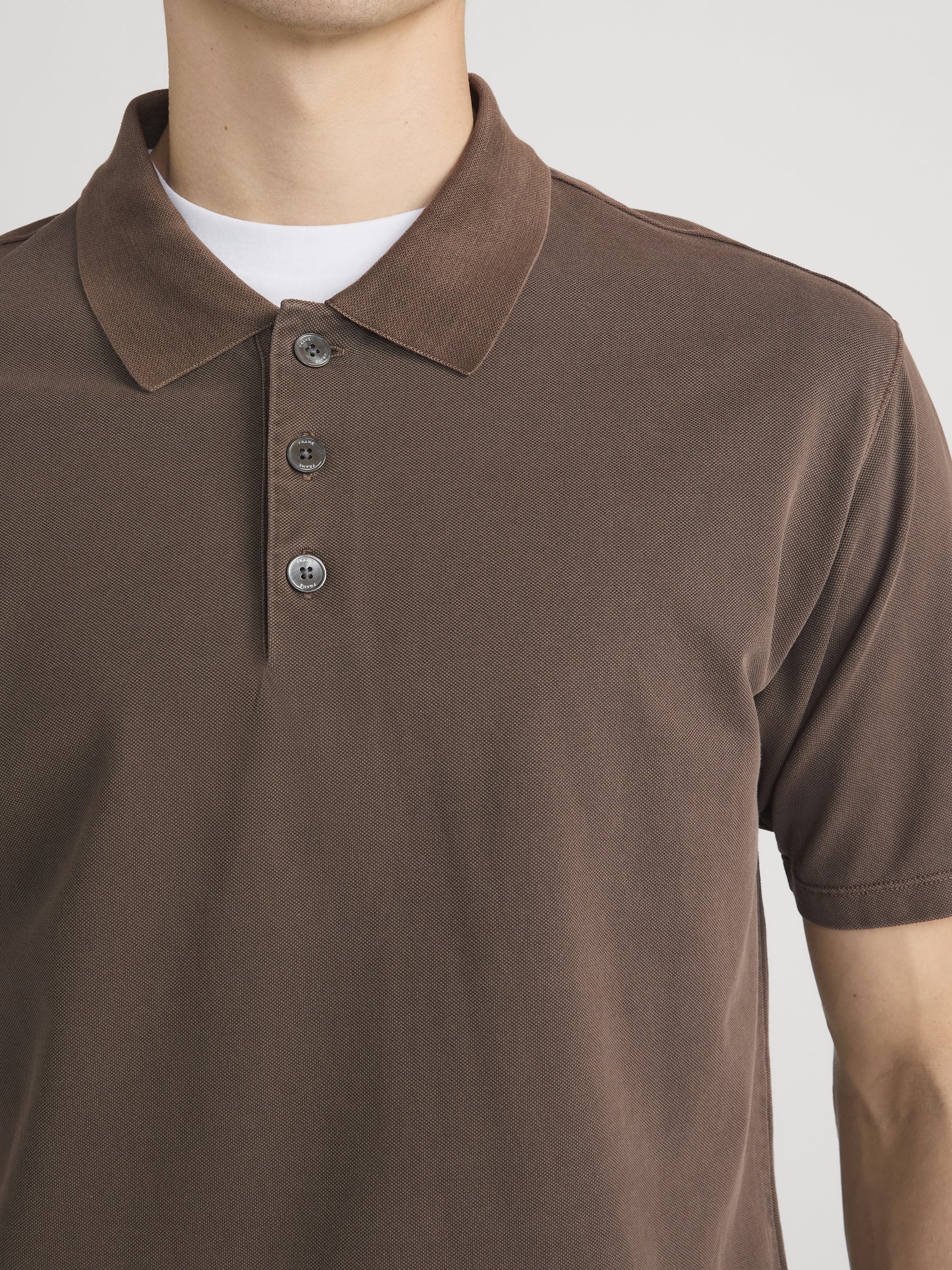 Washed Light Pique Polo -- Antique Cafe - Image 5