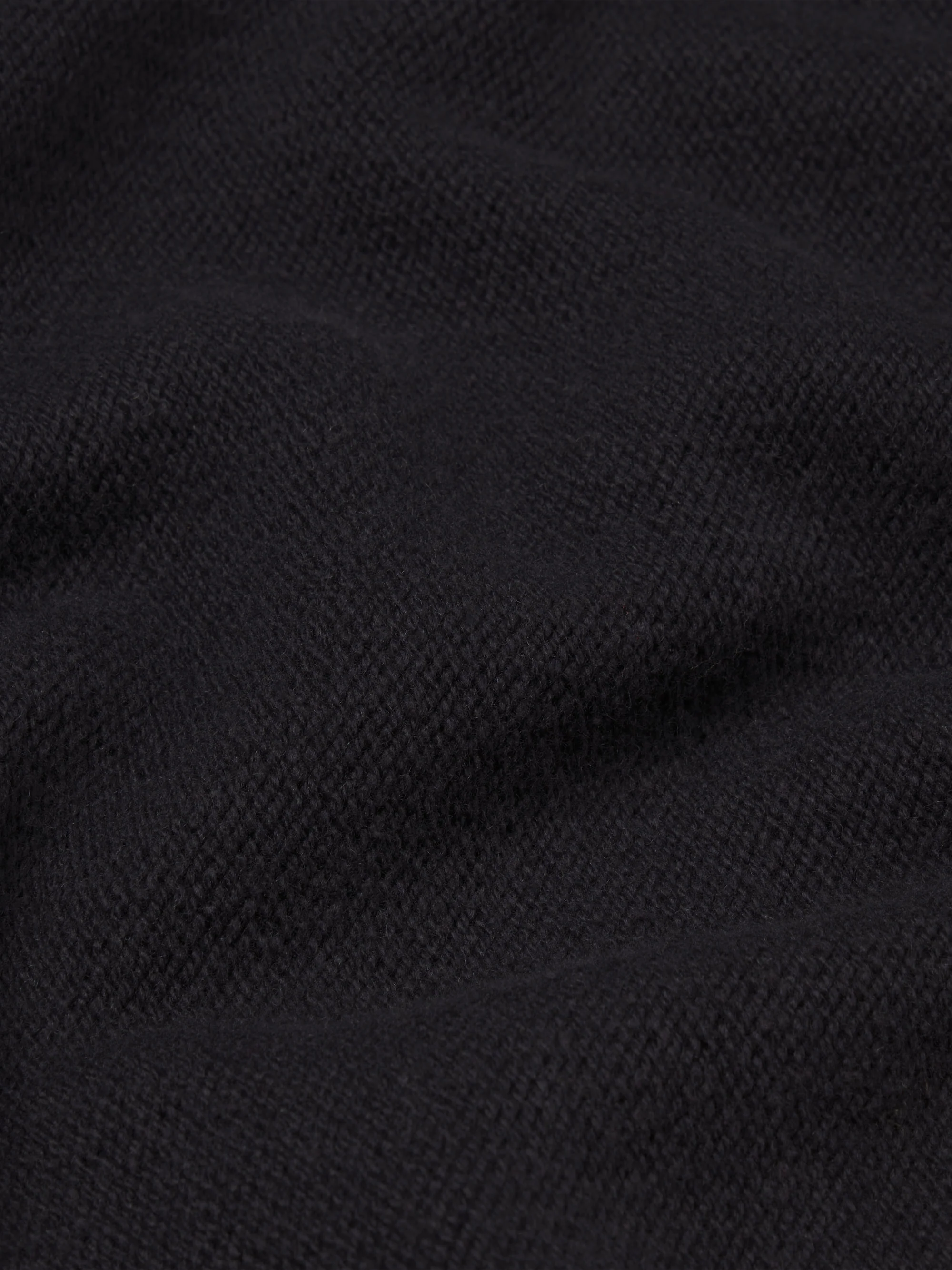 Zip Up Wool Sweater -- Black - Image 7