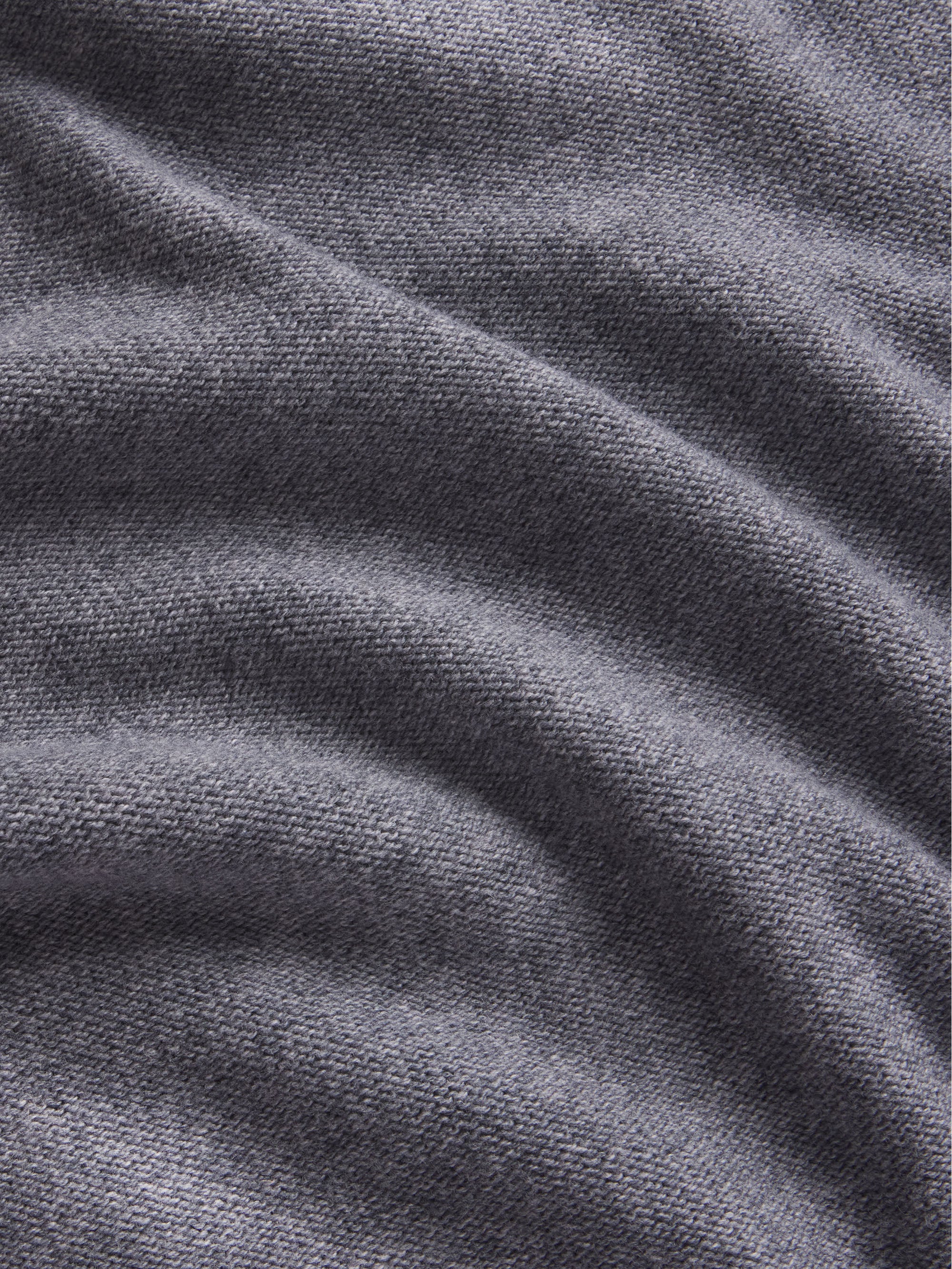 Zip Up Wool Sweater -- Grey Melange - Image 7